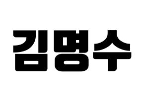 KPOP idol INFINITE  엘 (Kim Myung-soo, L) Printable Hangul name fan sign, fanboard resources for light sticks Normal
