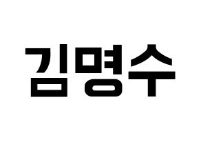 KPOP idol INFINITE  엘 (Kim Myung-soo, L) Printable Hangul name fan sign, fanboard resources for concert Normal