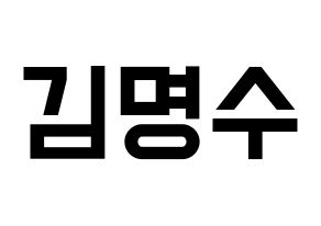 KPOP idol INFINITE  엘 (Kim Myung-soo, L) Printable Hangul name fan sign, fanboard resources for light sticks Normal
