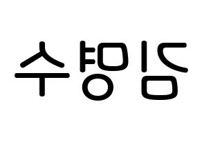 KPOP idol INFINITE  엘 (Kim Myung-soo, L) Printable Hangul name Fansign Fanboard resources for concert Reversed