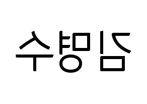 KPOP idol INFINITE  엘 (Kim Myung-soo, L) Printable Hangul name fan sign, fanboard resources for light sticks Reversed