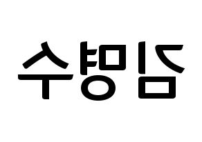 KPOP idol INFINITE  엘 (Kim Myung-soo, L) Printable Hangul name fan sign, fanboard resources for concert Reversed