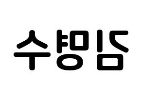 KPOP idol INFINITE  엘 (Kim Myung-soo, L) Printable Hangul name fan sign, fanboard resources for concert Reversed