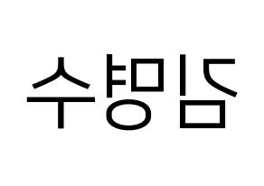 KPOP idol INFINITE  엘 (Kim Myung-soo, L) Printable Hangul name fan sign, fanboard resources for LED Reversed