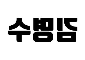 KPOP idol INFINITE  엘 (Kim Myung-soo, L) Printable Hangul name fan sign, fanboard resources for light sticks Reversed
