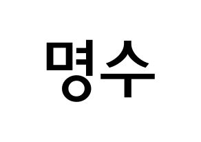 KPOP idol INFINITE  엘 (Kim Myung-soo, L) Printable Hangul name Fansign Fanboard resources for concert Normal