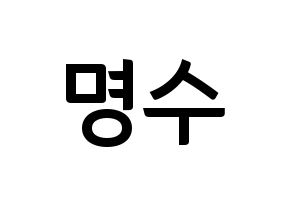 KPOP idol INFINITE  엘 (Kim Myung-soo, L) Printable Hangul name fan sign, fanboard resources for concert Normal