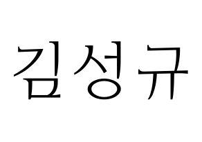 KPOP idol INFINITE  성규 (Kim Sung-kyu, Sungkyu) Printable Hangul name fan sign & fan board resources Normal