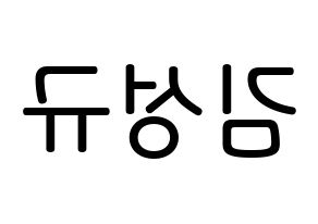 KPOP idol INFINITE  성규 (Kim Sung-kyu, Sungkyu) Printable Hangul name Fansign Fanboard resources for concert Reversed