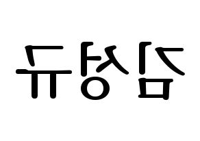 KPOP idol INFINITE  성규 (Kim Sung-kyu, Sungkyu) Printable Hangul name fan sign, fanboard resources for LED Reversed