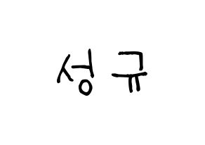 KPOP idol INFINITE  성규 (Kim Sung-kyu, Sungkyu) Printable Hangul name fan sign, fanboard resources for light sticks Normal