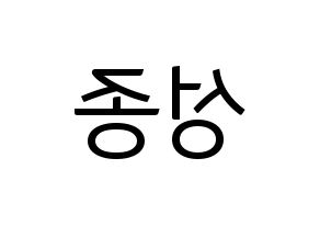 KPOP idol INFINITE  성종 (Lee Sung-jong, Sungjong) Printable Hangul name fan sign, fanboard resources for light sticks Reversed