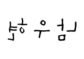 KPOP idol INFINITE  우현 (Nam Woo-hyun, Woohyun) Printable Hangul name Fansign Fanboard resources for concert Reversed
