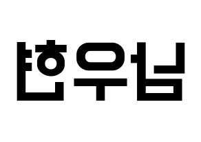 KPOP idol INFINITE  우현 (Nam Woo-hyun, Woohyun) Printable Hangul name fan sign, fanboard resources for light sticks Reversed