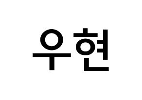KPOP idol INFINITE  우현 (Nam Woo-hyun, Woohyun) Printable Hangul name Fansign Fanboard resources for concert Normal