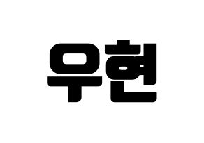 KPOP idol INFINITE  우현 (Nam Woo-hyun, Woohyun) Printable Hangul name fan sign, fanboard resources for light sticks Normal