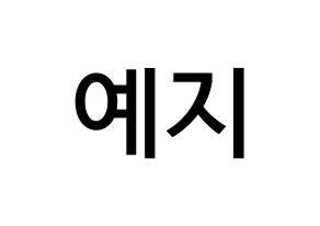 KPOP idol ITZY  예지 (Hwang Ye-Ji, Yeji) Printable Hangul name Fansign Fanboard resources for concert Normal