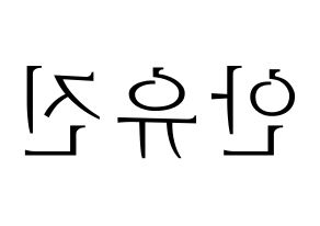 KPOP idol IZ*ONE  안유진 (An Yu-jin, An Yu-jin) Printable Hangul name fan sign & fan board resources Reversed