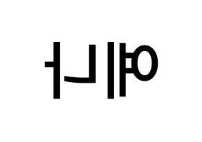 KPOP idol IZ*ONE  최예나 (Choi Ye-na, Choi Ye-na) Printable Hangul name Fansign Fanboard resources for concert Reversed