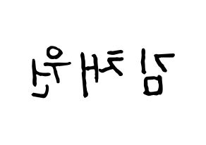 KPOP idol IZ*ONE  김채원 (Kim Chae-won, Kim Chae-won) Printable Hangul name fan sign, fanboard resources for concert Reversed