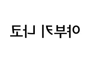 KPOP idol IZ*ONE  야부키 나코 (Yabuki Nako, Yabuki Nako) Printable Hangul name Fansign Fanboard resources for concert Reversed