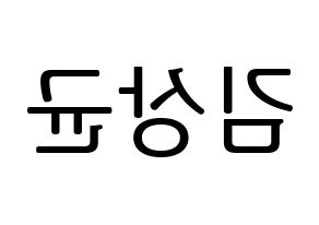 KPOP idol JBJ95  김상균 (Kim Sang-gyun, Kim Sang-gyun) Printable Hangul name fan sign, fanboard resources for LED Reversed