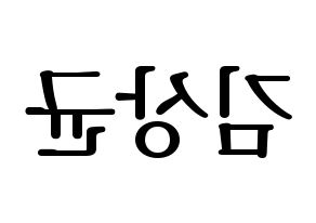 KPOP idol JBJ95  김상균 (Kim Sang-gyun, Kim Sang-gyun) Printable Hangul name fan sign, fanboard resources for LED Reversed