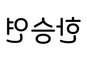 KPOP idol KARA  한승연 (Han Seung-Yeon, Seungyeon) Printable Hangul name Fansign Fanboard resources for concert Reversed