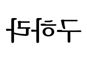 KPOP idol KARA  구하라 (Koo Ha-Ra, Hara) Printable Hangul name fan sign, fanboard resources for LED Reversed