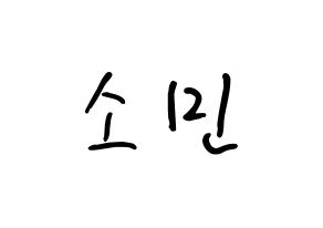 KPOP idol KARD  전소민 (Jeon So-min, Somin) Printable Hangul name fan sign, fanboard resources for concert Normal