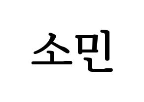 KPOP idol KARD  전소민 (Jeon So-min, Somin) Printable Hangul name fan sign, fanboard resources for LED Normal