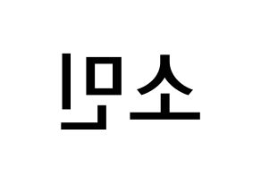 KPOP idol KARD  전소민 (Jeon So-min, Somin) Printable Hangul name Fansign Fanboard resources for concert Reversed