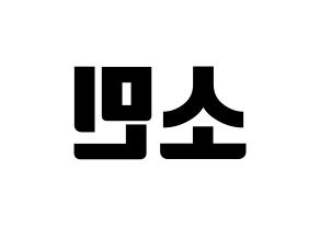 KPOP idol KARD  전소민 (Jeon So-min, Somin) Printable Hangul name fan sign, fanboard resources for light sticks Reversed