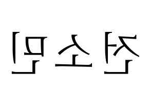 KPOP idol KARD  전소민 (Jeon So-min, Somin) Printable Hangul name fan sign & fan board resources Reversed