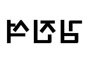 KPOP idol KARD  BM (Kim Jin-suk, B.M) Printable Hangul name fan sign & fan board resources Reversed