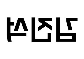 KPOP idol KARD  BM (Kim Jin-suk, B.M) Printable Hangul name fan sign, fanboard resources for light sticks Reversed