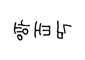 KPOP idol KARD  제이셉 (Kim Tae-hyung, J.Seph) Printable Hangul name fan sign, fanboard resources for light sticks Reversed