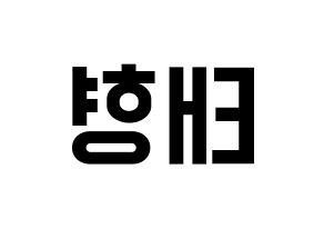 KPOP idol KARD  제이셉 (Kim Tae-hyung, J.Seph) Printable Hangul name fan sign, fanboard resources for light sticks Reversed