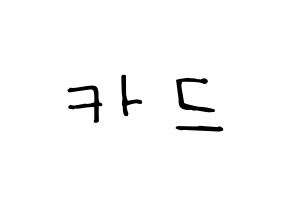 KPOP idol KARD Printable Hangul Fansign Fanboard resources Normal