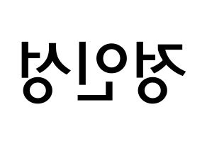 KPOP idol KNK  정인성 (Jeong In-seong, Jeong In-seong) Printable Hangul name Fansign Fanboard resources for concert Reversed