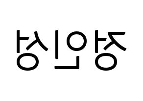 KPOP idol KNK  정인성 (Jeong In-seong, Jeong In-seong) Printable Hangul name fan sign, fanboard resources for light sticks Reversed