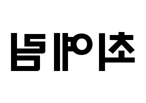 KPOP idol LOONA  최리 (Choi Ye-rim, Choerry) Printable Hangul name fan sign & fan board resources Reversed