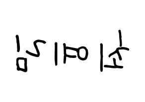 KPOP idol LOONA  최리 (Choi Ye-rim, Choerry) Printable Hangul name fan sign, fanboard resources for concert Reversed