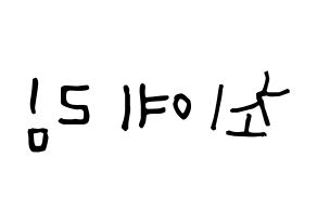 KPOP idol LOONA  최리 (Choi Ye-rim, Choerry) Printable Hangul name Fansign Fanboard resources for concert Reversed