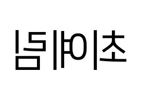 KPOP idol LOONA  최리 (Choi Ye-rim, Choerry) Printable Hangul name fan sign, fanboard resources for LED Reversed