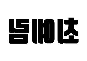 KPOP idol LOONA  최리 (Choi Ye-rim, Choerry) Printable Hangul name fan sign, fanboard resources for light sticks Reversed