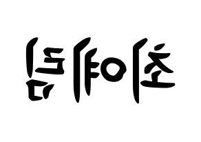 KPOP idol LOONA  최리 (Choi Ye-rim, Choerry) Printable Hangul name fan sign, fanboard resources for concert Reversed
