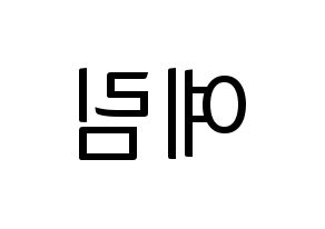 KPOP idol LOONA  최리 (Choi Ye-rim, Choerry) Printable Hangul name fan sign, fanboard resources for light sticks Reversed