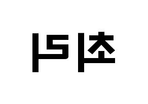 KPOP idol LOONA  최리 (Choi Ye-rim, Choerry) Printable Hangul name fan sign & fan board resources Reversed