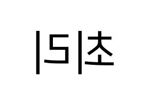 KPOP idol LOONA  최리 (Choi Ye-rim, Choerry) Printable Hangul name fan sign, fanboard resources for LED Reversed